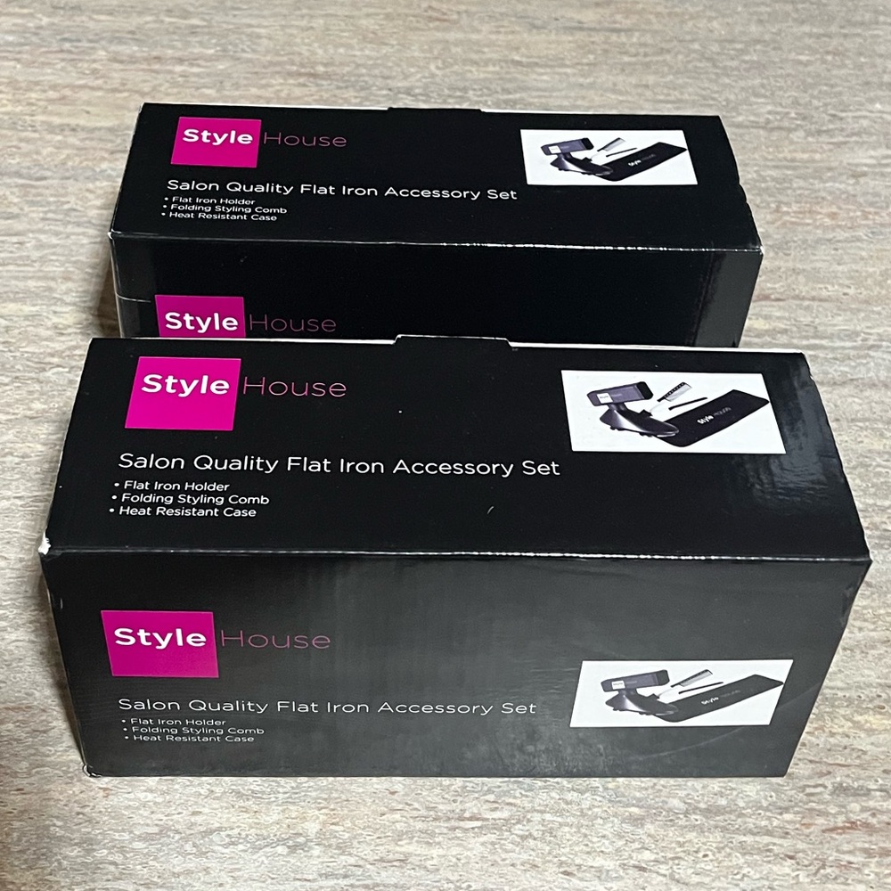 2-NiB Style House Salon quality flat iron Accessory set